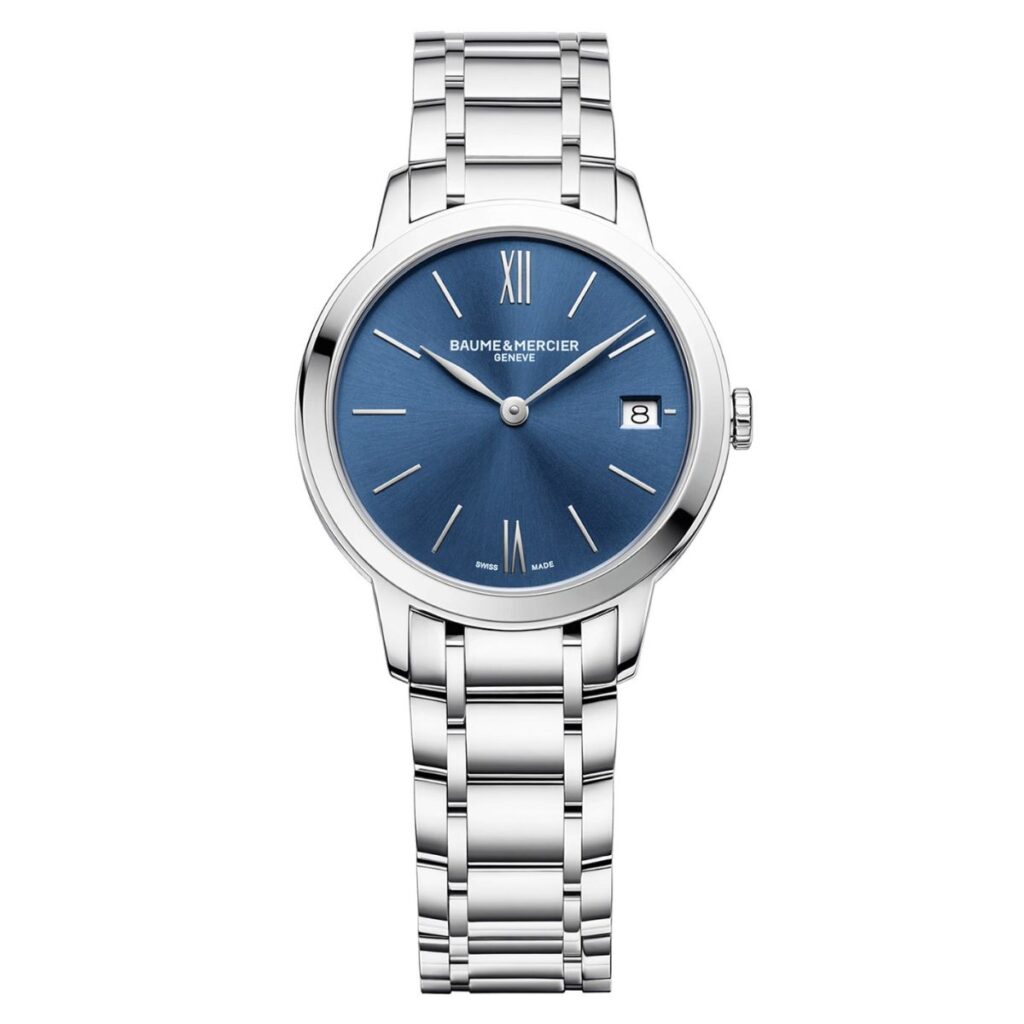 Baume & Mercier blue dial watch.
