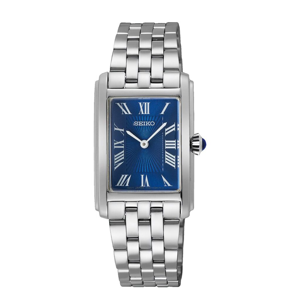 Seiko blue dial watch.